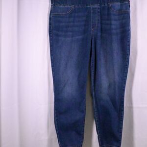 Talbots Women's 12 Blue Pull-On Crop Jeggings High Rise Stretch
